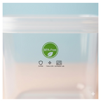 Neatly arranged set of three multicolor airtight food containers.