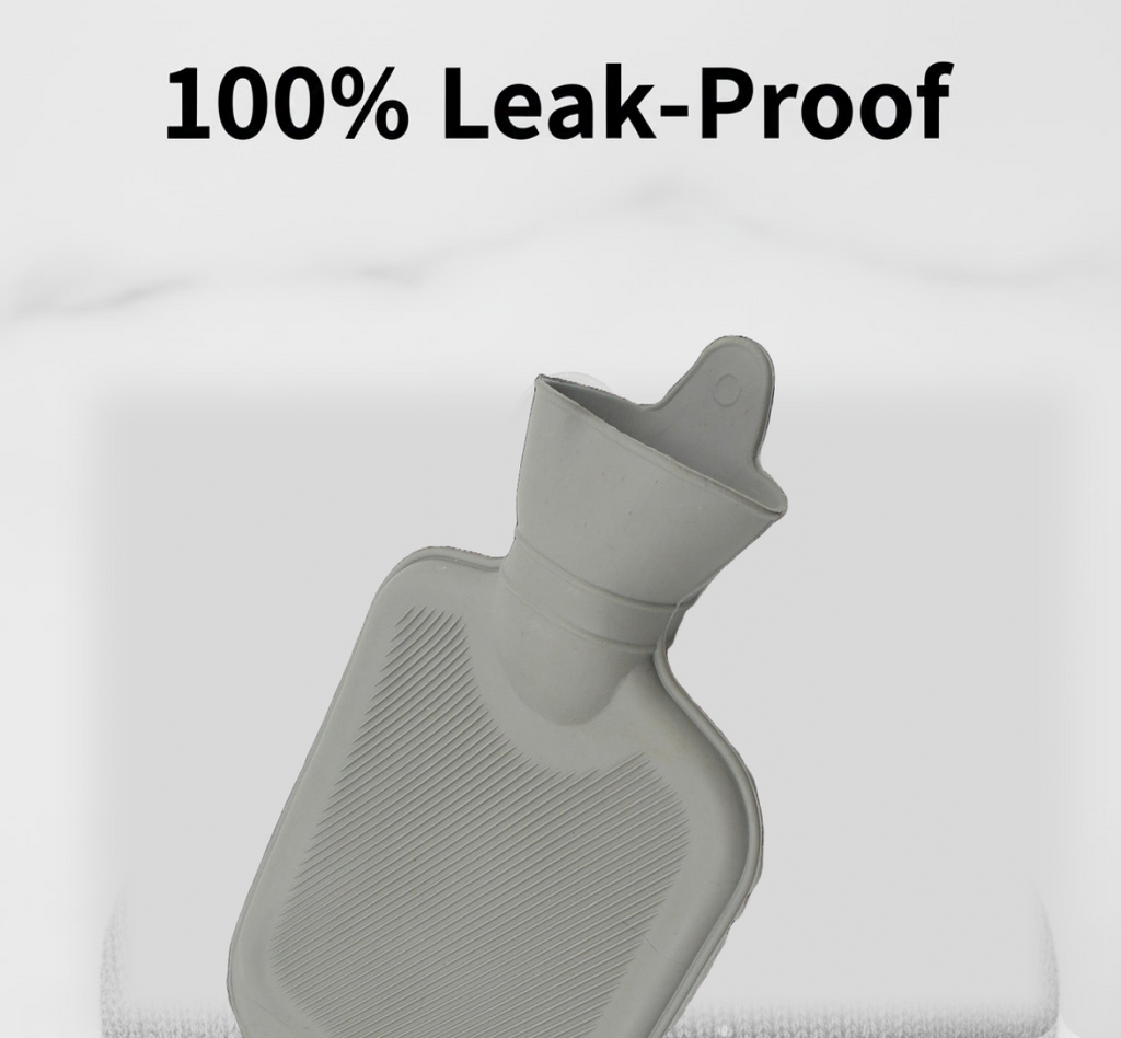 Infographic showing hot and cold therapy benefits of the versatile hot water bag.