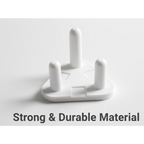 White baby proof socket cover designed for child safety