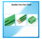 Sharpener and eraser from the 5-piece stationery kit for kids.