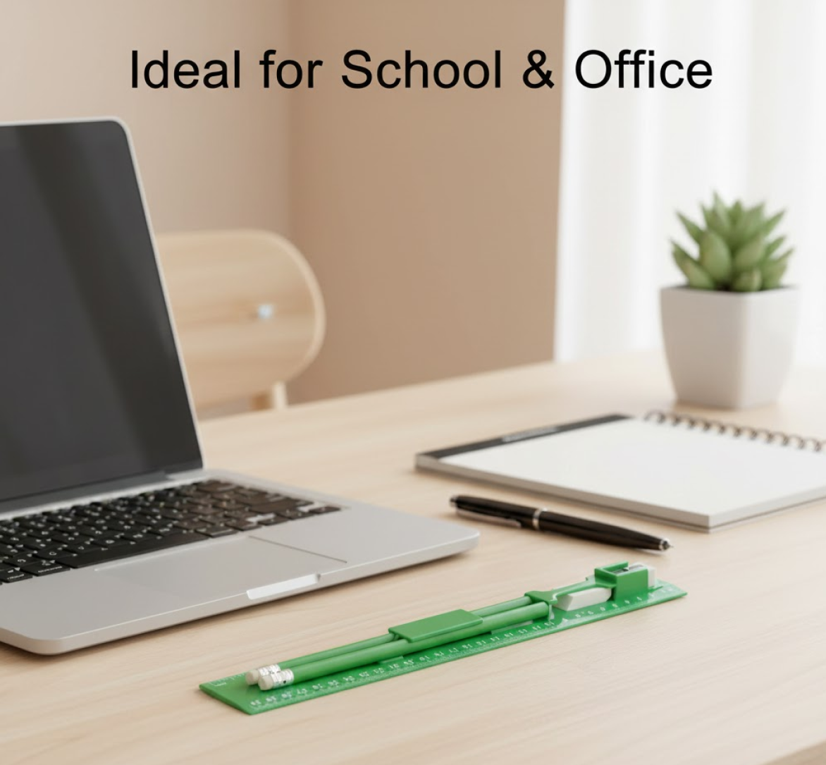 Individual items of the school supply set, highlighting quality.
