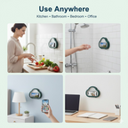 Lifestyle image of the waterproof phone holder used in a kitchen while cooking.