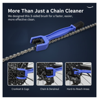 Detailed view of the Motorbike Chain Cleaner showing its lid and internal brushes.