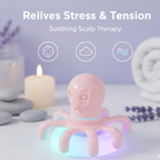 Octopus Massager shown in use on abdomen for muscle relaxation