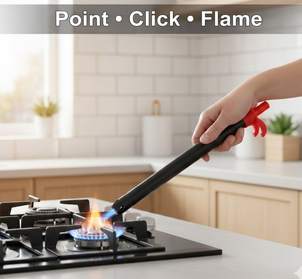 FirePot brand packaging for the stainless steel gas lighter.