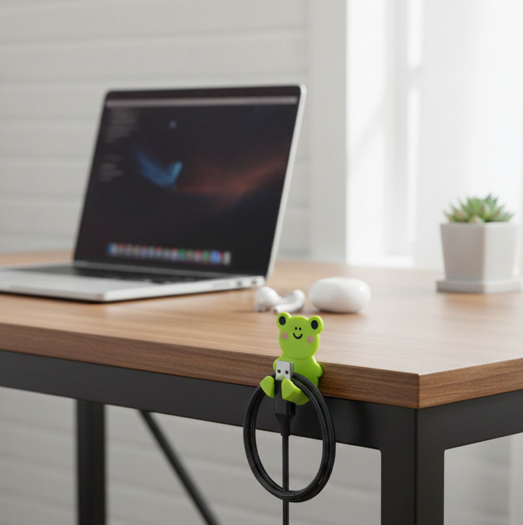 Adhesive cable holder detail