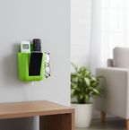Compact wall holder mounted in a modern bathroom, storing toiletries.