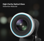 Wide-angle selfie lens securely mounted on smartphone camera