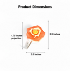A single self adhesive wall hook with a floral design, ready for installation.