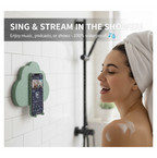 Demonstration of the 360-degree rotation of the waterproof mobile stand.