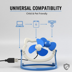 Profile view of the portable USB Mini Fan, highlighting its vibrant color.