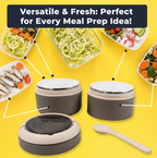 The Ganesh 2-layer lunch box displayed from an angle, highlighting its sleek design.