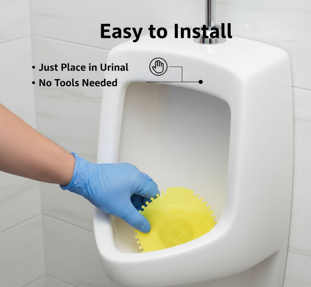 Neutral product shot of urinal deodorizer mat