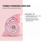 Side profile of the lightweight portable desk fan in a vibrant color.