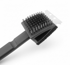 Product dimensions graphic for the silicone toilet brush, showing length, width, and height.