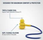 Retail packaging for XcelSafe soft silicone ear plugs.