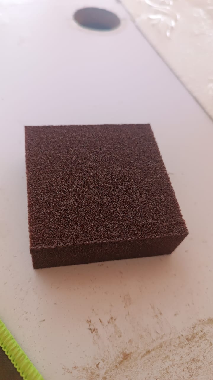 Kitchen sponge scrub block image showing cleaning tool
