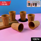 Konvex traditional chai cups displaying durable eco-friendly tea glass design