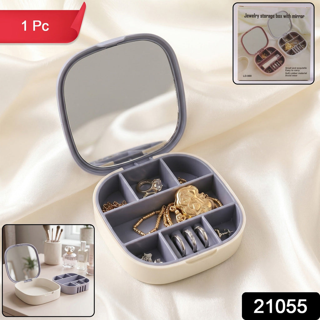 Travel-friendly plastic jewelry organizer case with secure closure