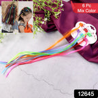 Kids hair extension braids clipped in hair showcasing vibrant colors