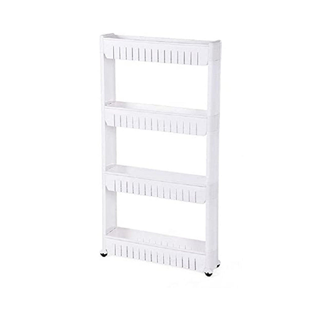 Organivo 4-tier storage rack on a white background, highlighting its compact design.