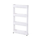 Organivo 4-tier storage rack on a white background, highlighting its compact design.