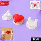 Set of multi-shape reusable adhesive wall hooks for home use