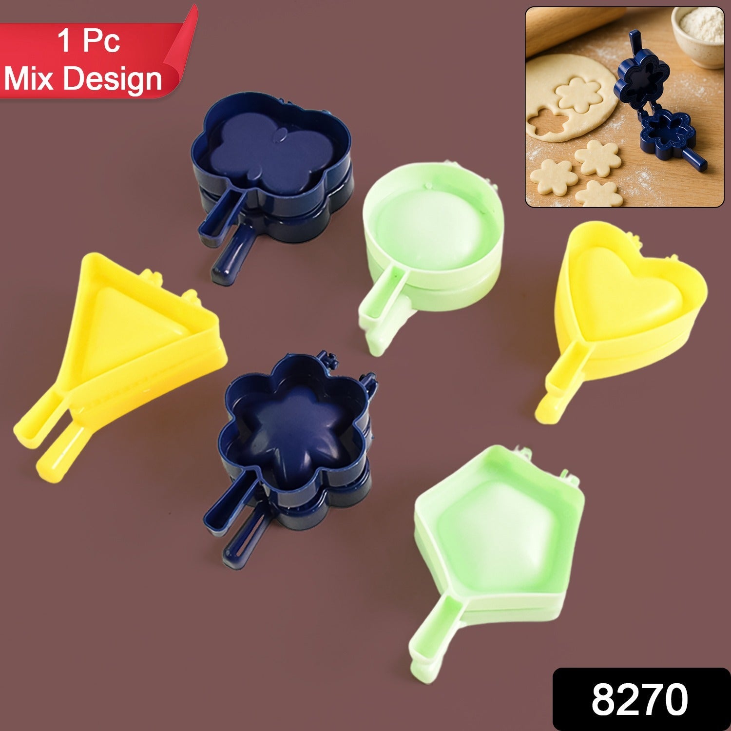 Single plastic snack mould for crafting delightful cookies and sweets.