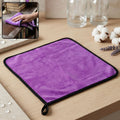 Purple microfiber cleaning cloth towel 40x40cm folded