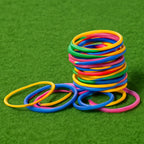 Vibrant multicolor nylon elastic rubber bands for stationery bundling.