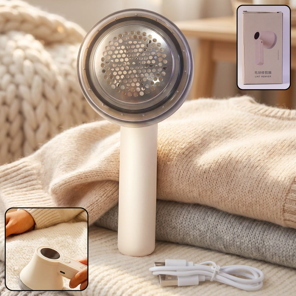 Device showing fabric shaver composite view