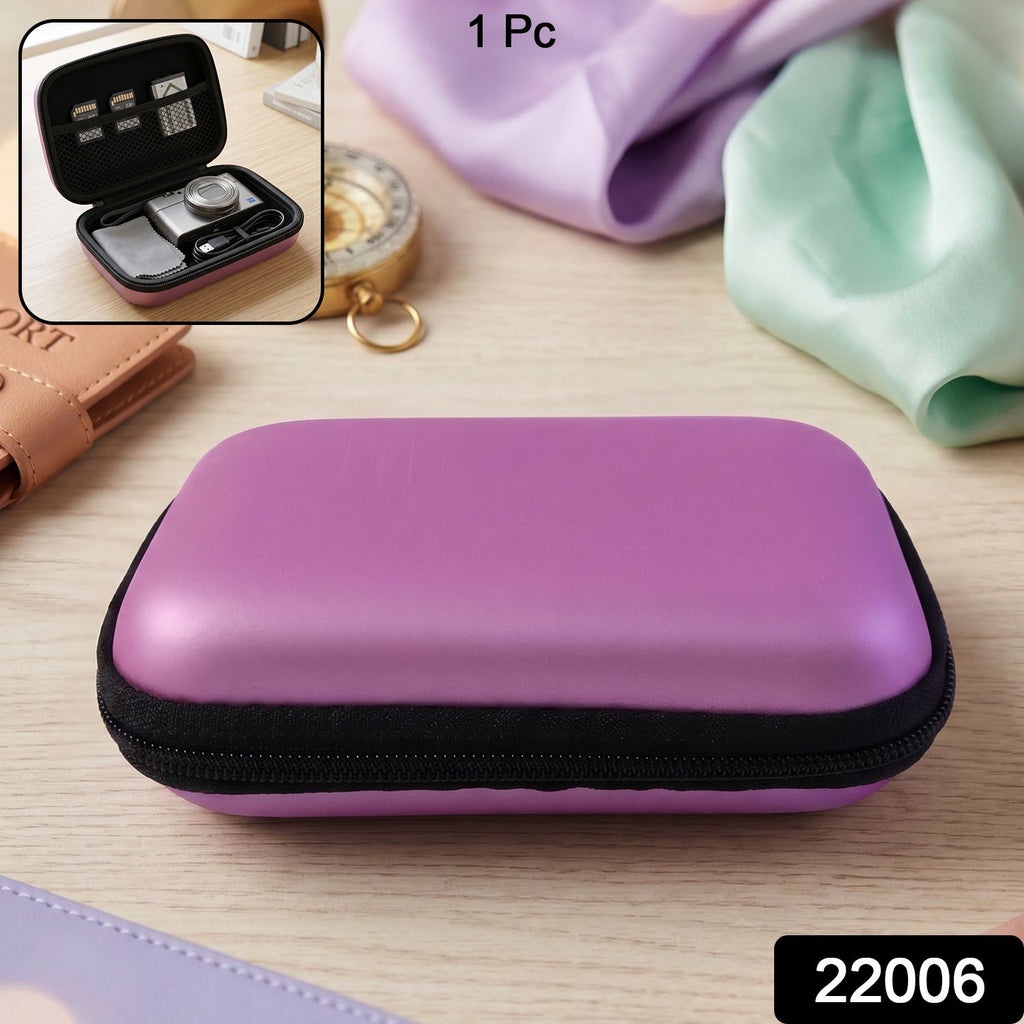 Travel storage case SKU 22006 with zipper and elastic mesh pocket