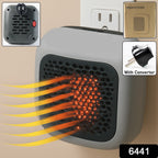 Compact 600W mini electric heater mounted on a wall for personal space heating