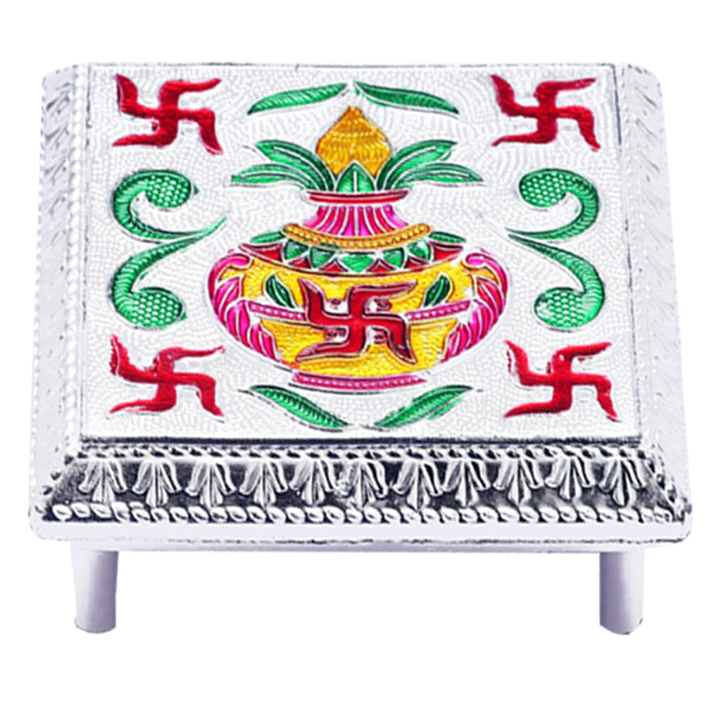 Side view of the versatile Aluminium Foil Bajot, perfect as a decorative patla.