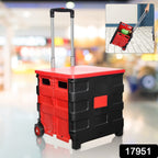 Woman effortlessly pulling the ClassiCarry foldable grocery cart, showcasing its portability.