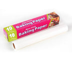 A roll of non-stick baking paper, ready for use in oven or microwave.