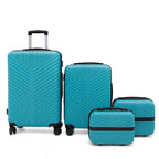 Luggage handle with smooth rolling wheels in the set