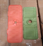 's durable silicone splash guard, ideal for keeping both kitchen and bathroom areas dry.