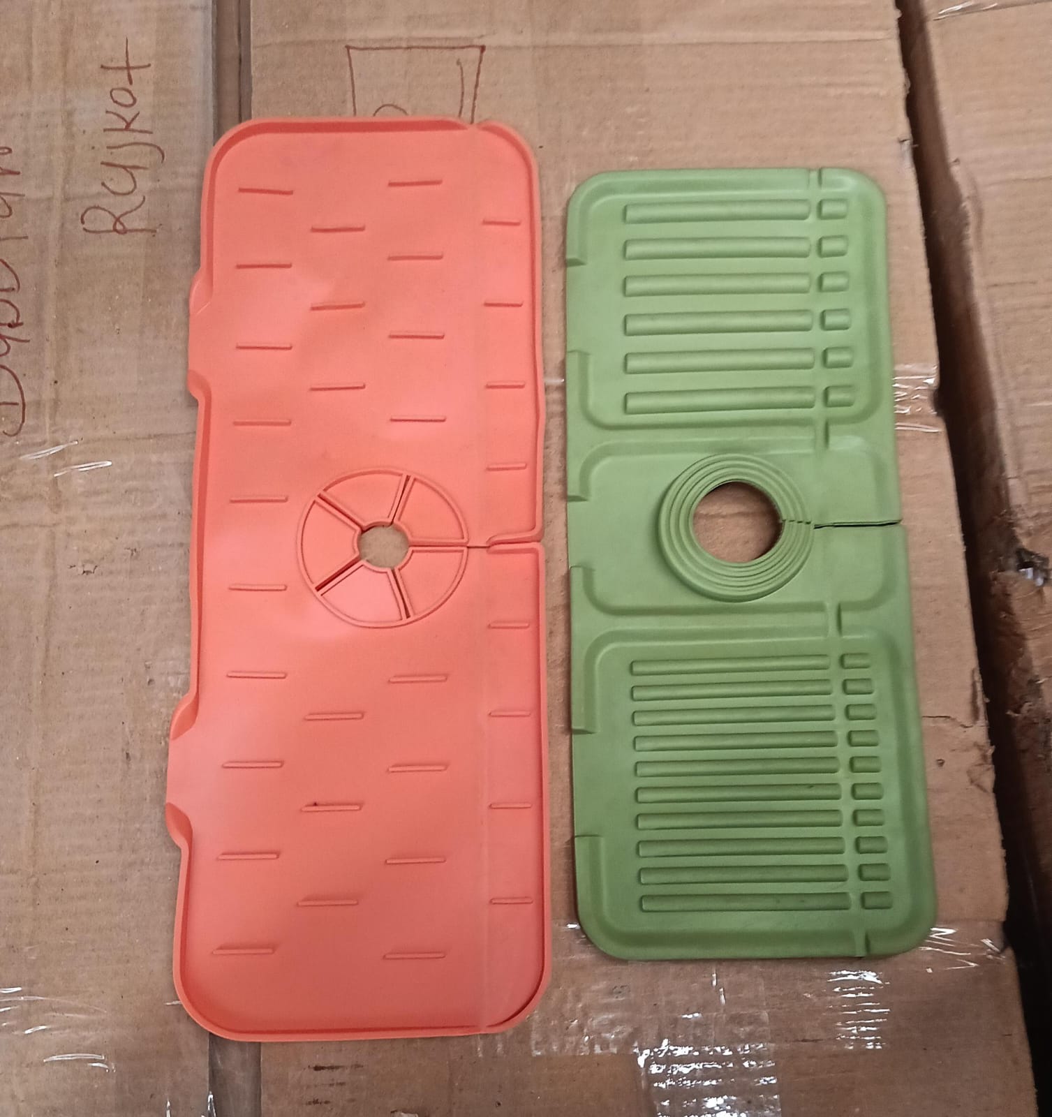 's durable silicone splash guard, ideal for keeping both kitchen and bathroom areas dry.