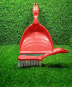 Complete long-handle dustpan set, showcasing its design and features for easy handling.
