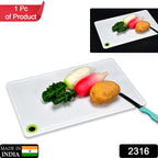 Versatile kitchen cutting board made from high-quality, easy-clean plastic.