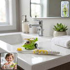 Colorful kids toothbrush with helicopter toy design