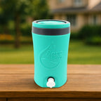Vibrant multicolored 5 Litre insulated water jug with a sturdy handle.