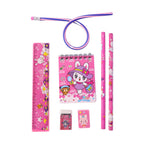 Flexible pink pencils in kids stationery set