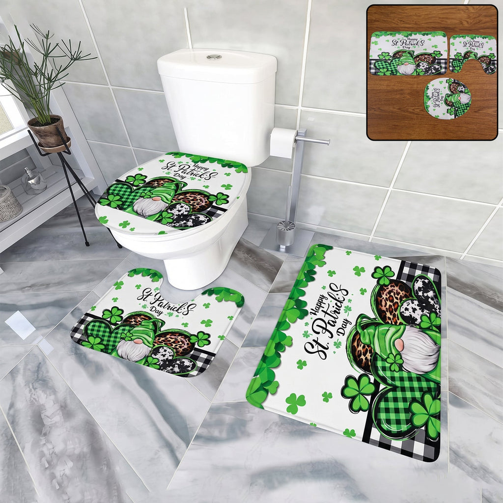 Main image of 3 in 1 bathroom mat set installed in bathroom