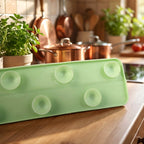 Close-up of strong suction cups on the flexible silicone splash guard base.