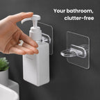 Clear plastic wall hook for light household items