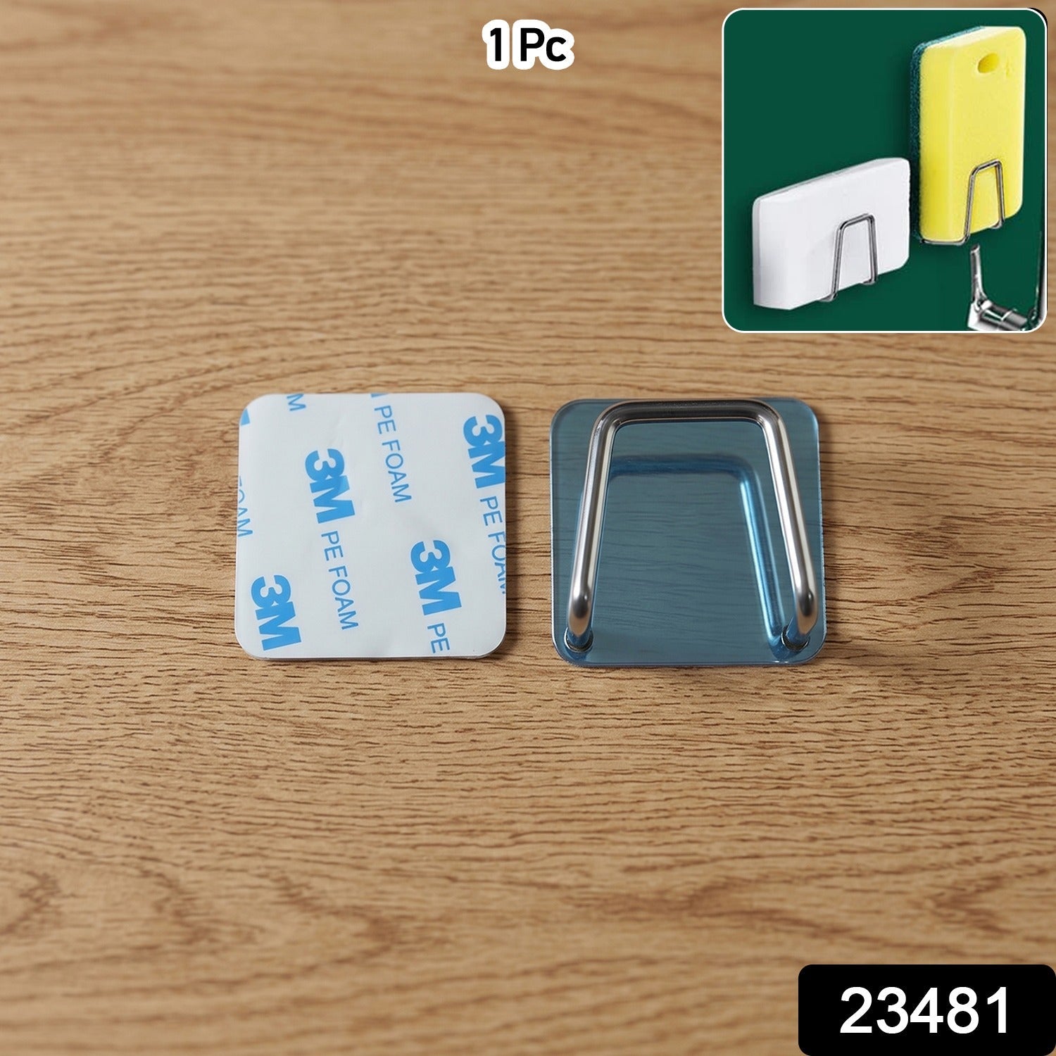Pack of durable stainless steel adhesive wall hooks for versatile use