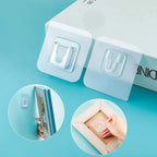 Punch-free plastic adhesive wall hook for everyday use