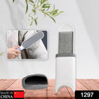 Compact lint remover brush showing both sides for effective pet hair removal.